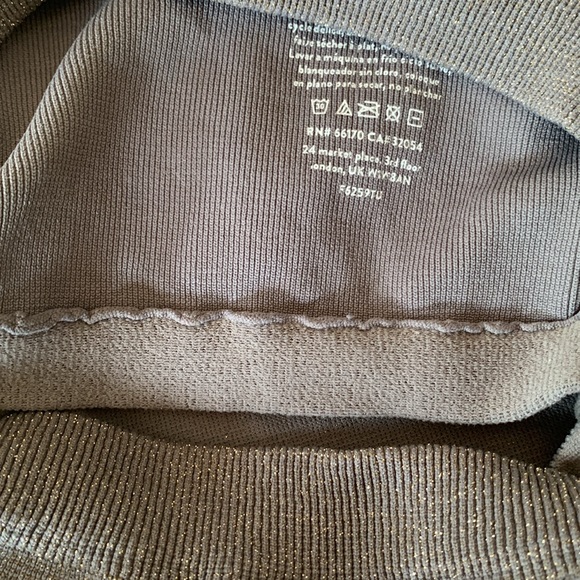 Intimately Free People Seamless Sparkle Tube Top Grey Metallic Shimmer - Picture 6 of 7